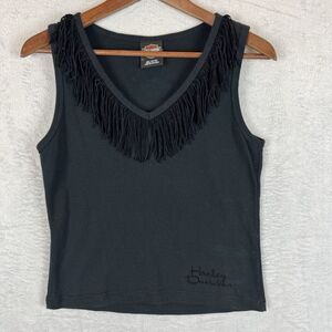 Harley Davidson Tank Top Womens Medium Fringe Shirt Marietta Georgia
